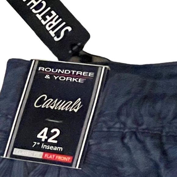 Roundtree & Yourke Casuals Flat Front Short Classic Fit 7” Inseam Size 42 - Picture 4 of 5